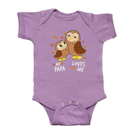 

Inktastic My Papa Loves Me- cute owl family Gift Baby Boy or Baby Girl Bodysuit