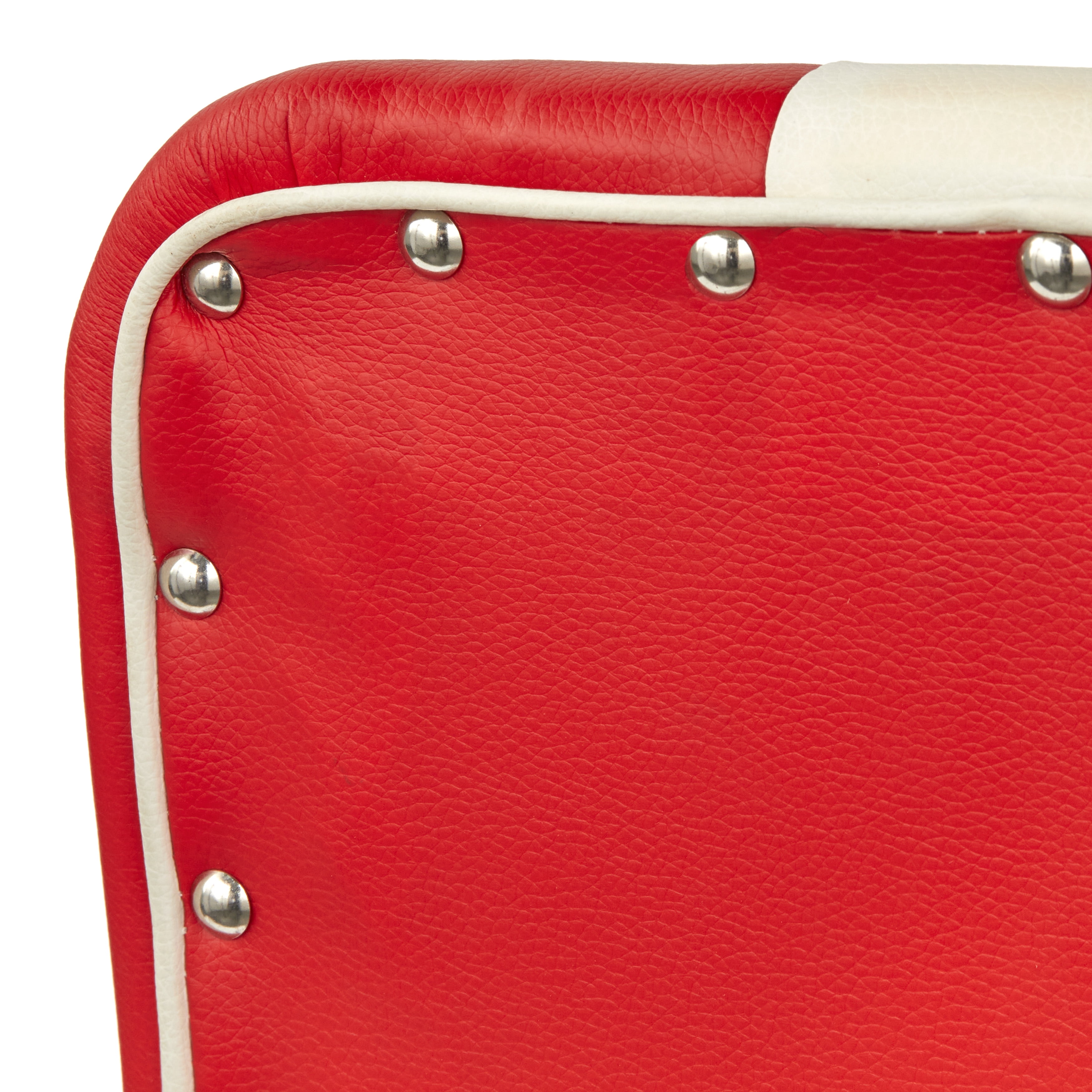 TMS 30" City Street Retro Stool (Set of 2), Red and Chrome