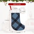 thumbnail image 2 of Flannel Christmas Stocking 17.7×11×7in Soft And Light Touch Good Socks Splicing Design Can Be Used For Hanging Slateblue Buffalo Plaid Check Tartan Scotland_4, 2 of 8