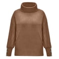thumbnail image 5 of Turtleneck Pullover Sweaters for Womens Cowl Neck Long Sleeve Winter Chunky Slouchy Loose Fit Oversized Knit Sweaters, 5 of 5