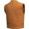 thumbnail image 2 of First Mfg Co - Lowside - Mens Motorcycle Biker Riding Tan Canvas Tan Vest - Medium, 2 of 5