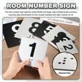 thumbnail image 3 of Exam Room Number Sign, 6" x 6" Number 7 Sign with Braille and Tactile Self-Adhesive Identification for Office, White on Black, 3 of 7