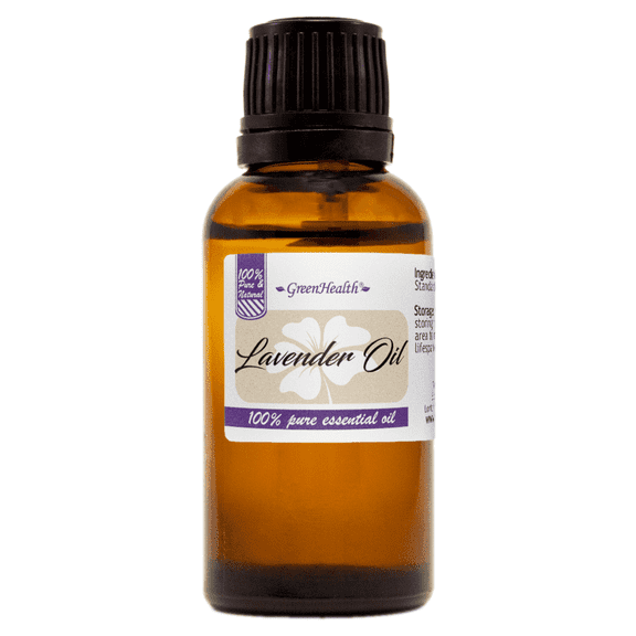 Lavender Essential Oil - 1 fl oz (30 ml) - Amber Glass Bottle w/ Euro Dropper - Therapeutic Grade - GreenHealth