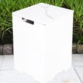 thumbnail image 2 of Elementi Plus Propane Tank Cover Table Outdoor Fire Pit Side Table Square Propane Tank Hideaway Storage Box for 20lb Propane Gas Tank Concrete Marble Porcelain - Bianco White, 15.9" x 15.9" x 24.9", 2 of 4