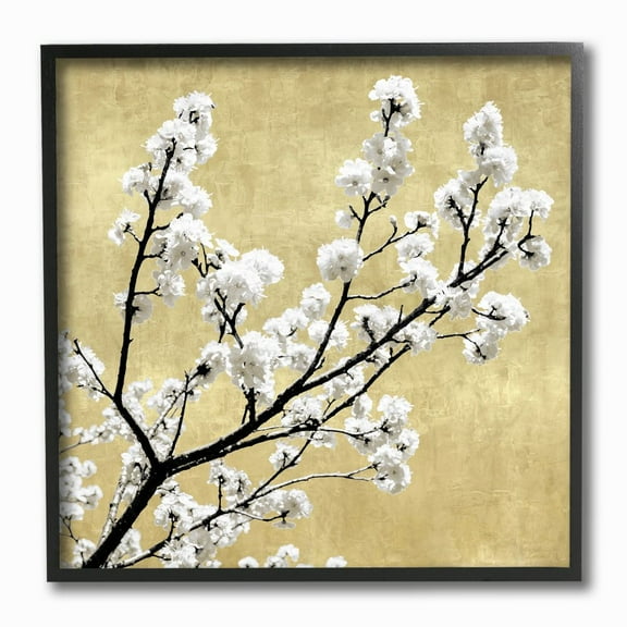 Stupell Industries Top of Cherry Blossom Tree Over Neutral Tan Designed by Kate Bennett