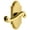 Lifetime Brass, variant on Grandeur 821046 Arc Solid Brass Left Handed Passage Door Lever Set - Brass