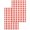 OrangeRed, variant on Turquoise Checkered Kitchen Dish Towels for Drying Dishes Set of 3, Farmhouse Buffalo Plaid Waffle Weave Microfiber Hand Tea Bathroom Towels Quick Dry & Absorbent Towel 12x12