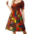thumbnail image 4 of Vestido de manga corta con diseño de gato bruja de llama de octubre de Molly Harrison, ropa, vestidos, vestido de verano 2025, vestido de mujer., 4 of 8