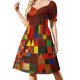 thumbnail image 4 of Paul Klee - Vestido de manga corta con bloques de color Castle and Sun Klee y firma Vestido largo de mujer Vestido, 4 of 8