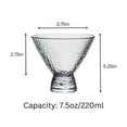 thumbnail image 2 of Clear Hammered Cocktail Martini Glasses - 8.5oz (Set of 2,4, or 6), 2 of 10