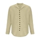 thumbnail image 4 of pstuiky camisas de manga larga para hombre, Camisa informal de moda para hombre, con cuello en V y mangas cortas, transpirable y con botones. camisetas de hombre xl, 4 of 6