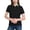 Army Green, variant on Womens Short Sleeve Shirts Classic Contrast Collar Cuffs Textured Mesh Fabric Slim Fit Versatile Tops