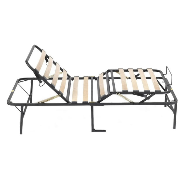 PragmaBed Simple Adjust Head and Foot Wood Slat Manually Adjustable