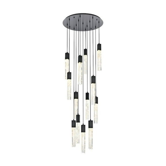 Elegant Lighting Aurora 30 inch Chandelier in Black