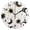 Black, variant on Sun Moon Stars Wall Clock 10in Round Artistic Oil Painting Home Decor Desk Table Clock