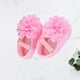 thumbnail image 3 of BRIGHTFUFU 1 par de zapatos para niñas, zapatos de princesa de encaje, zapatos de cuna, zapatos de piso antideslizantes de suela suave para bebés recién nacidos, talla 13 rosa, 3 of 7