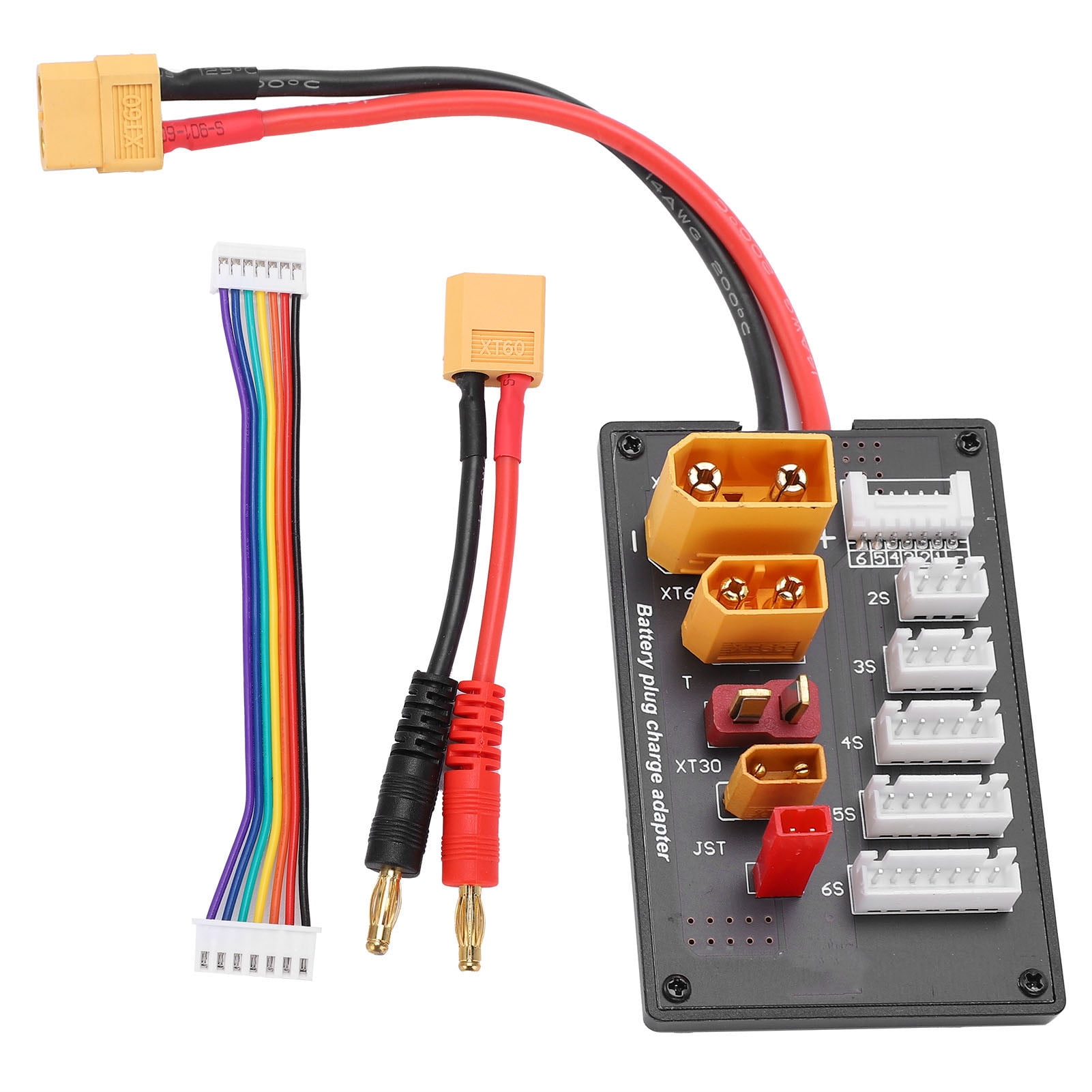 Parallel Balanced Charging Adapter,XT60 Lipo Parallel Charging Board Lipo Battery Charger 2S‑6S