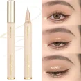 thumbnail image 2 of Delineador de ojos líquido ultrafino, resistente al agua, brillo mate, negro, marrón, brillante, lápiz de gusano de seda, herramientas de maquillaje para fiesta de belleza de ojos, 2 of 5