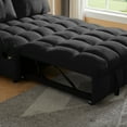 thumbnail image 2 of Lunale 3 in 1 Convertible Sofa Bed, Modern Sofa With With Usb Port,Black, 2 of 8