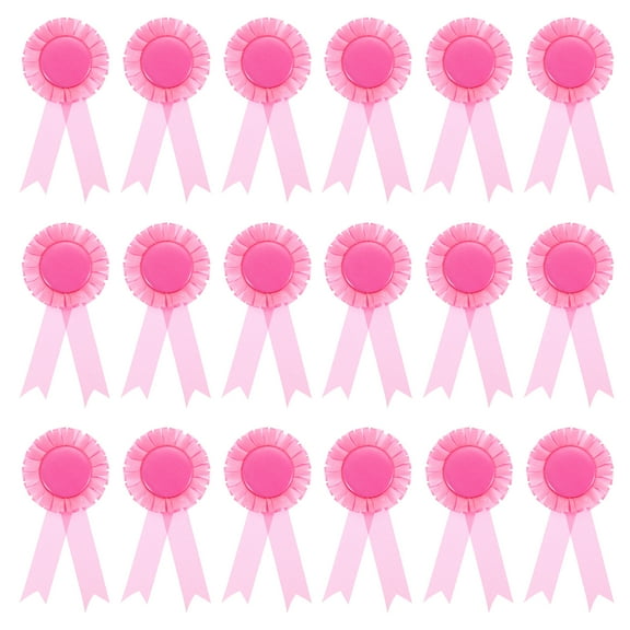 Uxcell Blank Award Ribbon, 18 Pcs Honorable Prize Recognition Ribbon, Pink