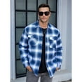 thumbnail image 6 of TACVASEN Men's Flannel Shirt Jacket Cotton Quilted Lined Button Down Plaid Shirt Jacket Winter Warm Heavyweight Coat, 6 of 8