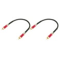 thumbnail image 4 of 2 uds Cable RCA conector profesional chapado en oro con doble blindaje RAC a RCA Cable macho a macho para amplificador de TV DVD 1m/3,3 pies rojo, 4 of 14