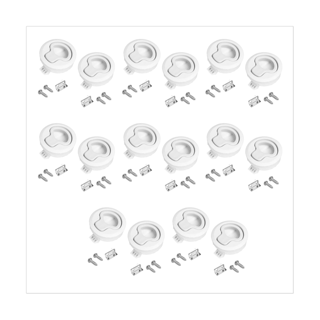 8X Boat Latch Latch Flush Pull Latch Round Pull Latch Marine Hatch Latch for Boat Deck RV Cabinet Door Drawers