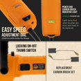 thumbnail image 5 of Dura-Gold Heavy Duty 3" Random Orbit Dual-Action Polisher Buffer Sander, Variable Speed 2000 to 5500 OPM, Professional High-Performance, 750 Watts, 1 Buffing Polishing Pad, Car Auto Paint Detailing, 5 of 6