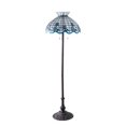 thumbnail image 4 of Meyda Tiffany 110423 62 Inch High Roseborder Floor Lamp Blue/White  Mahogany Bronze Finish, 4 of 7