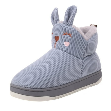 

WUDATI Women s Winter Cotton Shoes Thickened Velvet Slippers Cute Cartoon Rabbit Design Non-Slip Casual Warm Breathable Comfortable Slip-On Footwear for Home Indoor Outdoor Leisure Party Wedding
