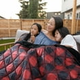 thumbnail image 5 of Coleman Oversized Cozy Warm Outdoor & Indoor Water Repellent Eazy Care Reversible Red/Black Throw Blanket for All Ages, 5 of 7