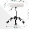 thumbnail image 2 of Minimalist Square Swivel Stool with Wheel for Work SPA Shop Massage Height-Adjustable and Cost-Effective Rolling Stool Chair, 2 of 7