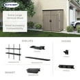 thumbnail image 3 of Suncast Extra-Large Vertical Storage Shed, All-Weather Outdoor Backyard Unit, Sand, 3 of 7