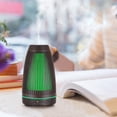 thumbnail image 4 of Milaget Humidifier Night Light Essential Oil Diffuser Auto Shut Off with Realistic Flame Black, 4 of 8