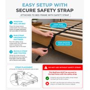 Stander BedCane, Adult Bed Rail and Support Handle, Bedside Safety Elderly Stand Assist with Organizer Pouch, ASTM Safety Approved Bedrail