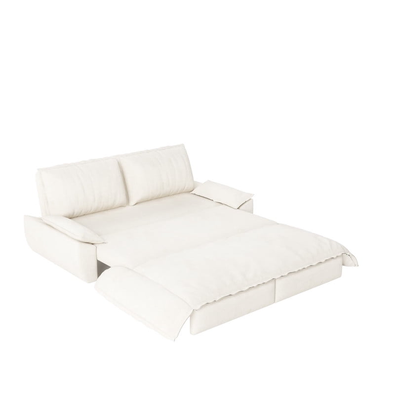 3-in-1 Convertible Sleeper Sofa Bed, 73.2" Queen Pull Out Sofa Bed, Velvet Loveseat Bed Couch Bed for Living Room Apartment Small Places