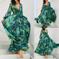 thumbnail image 2 of GATXVG Women's Summer Long Sleeve Print Swing Maxi Dresses Casual long Dress for Beach Vacation Flowy Dresses Sundress, 2 of 8