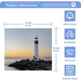 thumbnail image 5 of GZHJMY 12x12Inx4 Sets Reusable Soft Face Towel,Kitchen Hand Towel Bathroom Absorbent Towel,Gym Hotel Spa-Lighthouse, 5 of 7
