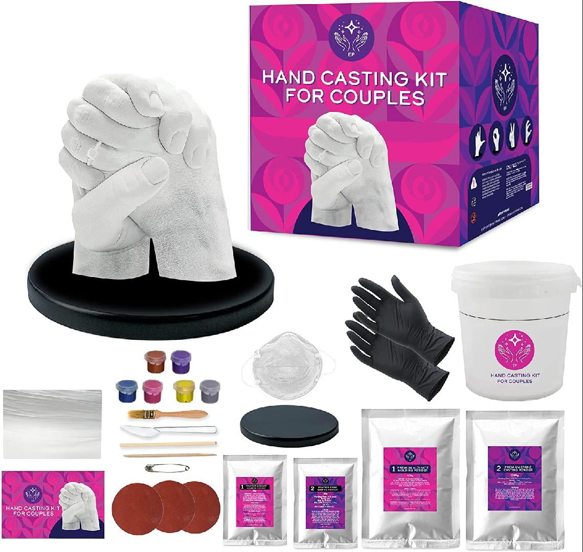 LTDSOAR Hand Casting Kit Couples Gifts with Practice Kit, Hand Mold Kit for  Adults & Kids, Romantic Anniversary Wedding Birthday Gifts for Her or