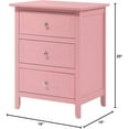 thumbnail image 3 of Glory Furniture Daniel 3 Drawer Nightstand in Yellow, 3 of 6