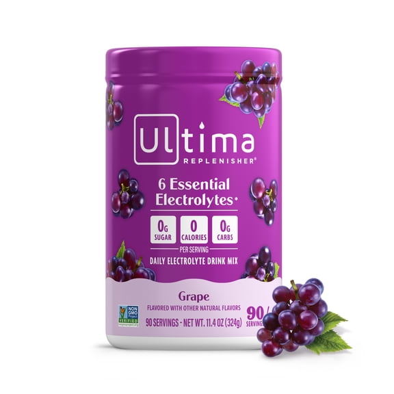 Ultima Replenisher Electrolyte Hydration Mix, Blue Raspberry, 90 Servings, Sugar-Free, 0 Calories, 0 Carbs - Keto, Gluten-Free, Paleo, Non-GMO, Vegan -Magnesium, Potassium, Calcium, Sodium