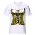 thumbnail image 4 of Pompotops Blouse Décontractée Mode Femme Ample Impression Oktoberfest Col Rond T-Shirt Blouse Imprimé Tee Liquidation, 4 of 5