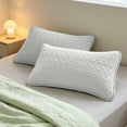 thumbnail image 2 of Pillow Covers,Soft Sweatproof Comfortable Pillow Case for Sleeping | Waterproof Quilted Breathable Stain Resistant Pillowcase | Bedroom Bedding,29.1x18.9 Inch,White, 2 of 7