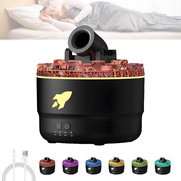 Cannon Humidifier, Cannon Blast Aroma Humidifier Diffuser, Mini Cannon Humidifier, Vapor Cannon Desktop Humidifier, Essential Oil Diffusers for Home, with 2 Spray Modes, 7 Colors LED Lights (White)