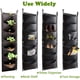 thumbnail image 5 of Paquete de 2 bolsas para macetas de pared, 7 bolsillos para colgar en la pared, para exteriores, jardinería interior, bolsas para macetas verdes verticales, 2 uds., 7 bolsillos Xemadio QH-232, 5 of 6