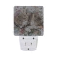 thumbnail image 2 of Watercolor Cat Sleeping Flowers LED Night Light Sensor Lamp Plug-in Adjustable Brightness 2 Pack, 2 of 7
