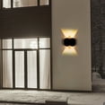 thumbnail image 4 of Aplique de pared negro para exterior, lámpara de techo, impermeable, para patio, jardín, aluminio, porche 4W, 4 of 9