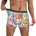 thumbnail image 2 of Kdxio Men's Boxer Briefs with Skull and Flowers Print - Comfortable and Breathable Underwear for Everyday Wear, 2 of 7