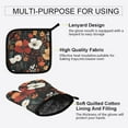 thumbnail image 3 of Yayeee Oven Mitts and Pot Holder Set of 2 Heat Resistant Kitchen Gloves Baking Hot Pad, Red Flowers Pattern, 3 of 5