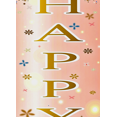 thumbnail image 4 of Vertical Happy Banner with Golden Letters on Soft Pink Background Party Decoration Backdrop for Birthday Parties Celebrations Photo Booths Events Decor, 4 of 4